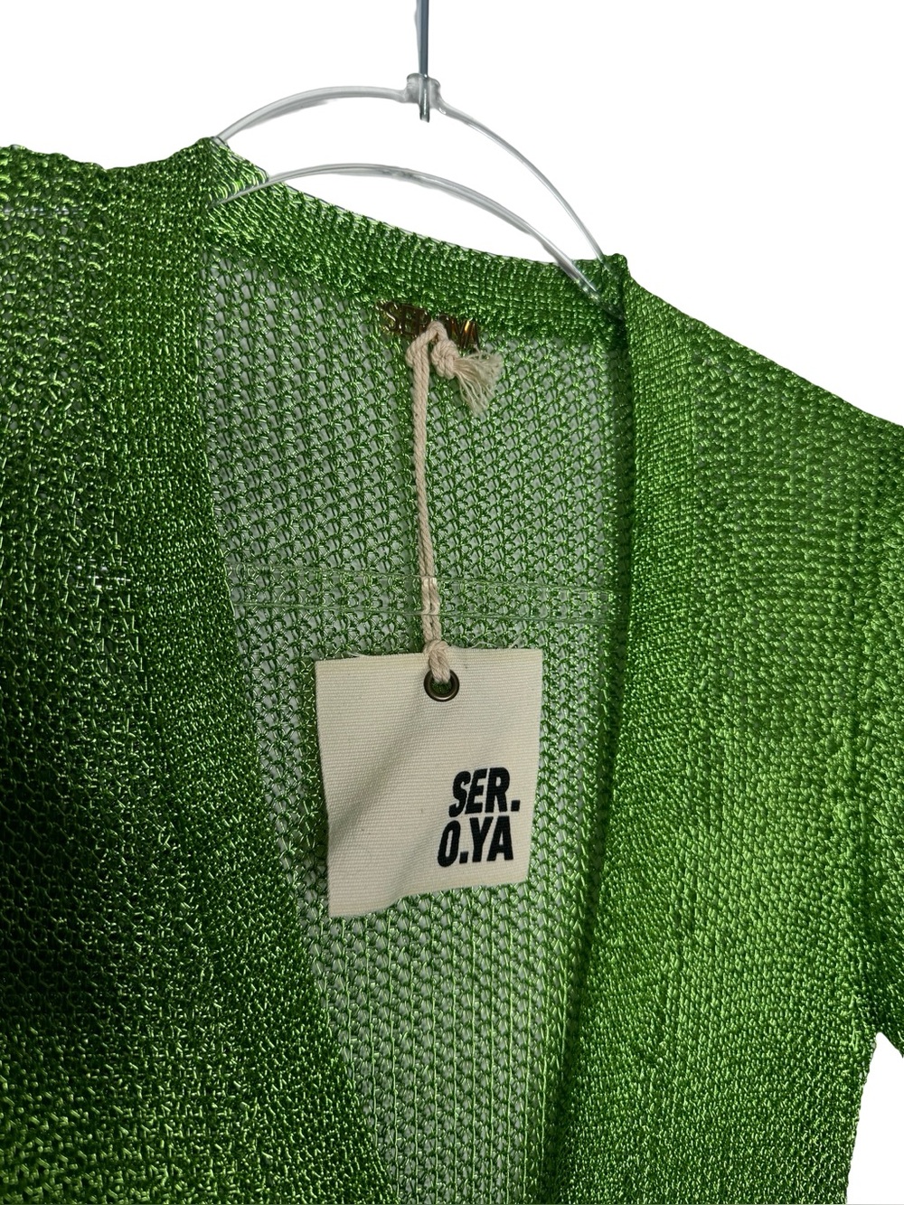 SEROYA | NWT Breanna Cardigan in Chartreuse S/M - Picture 3 of 10